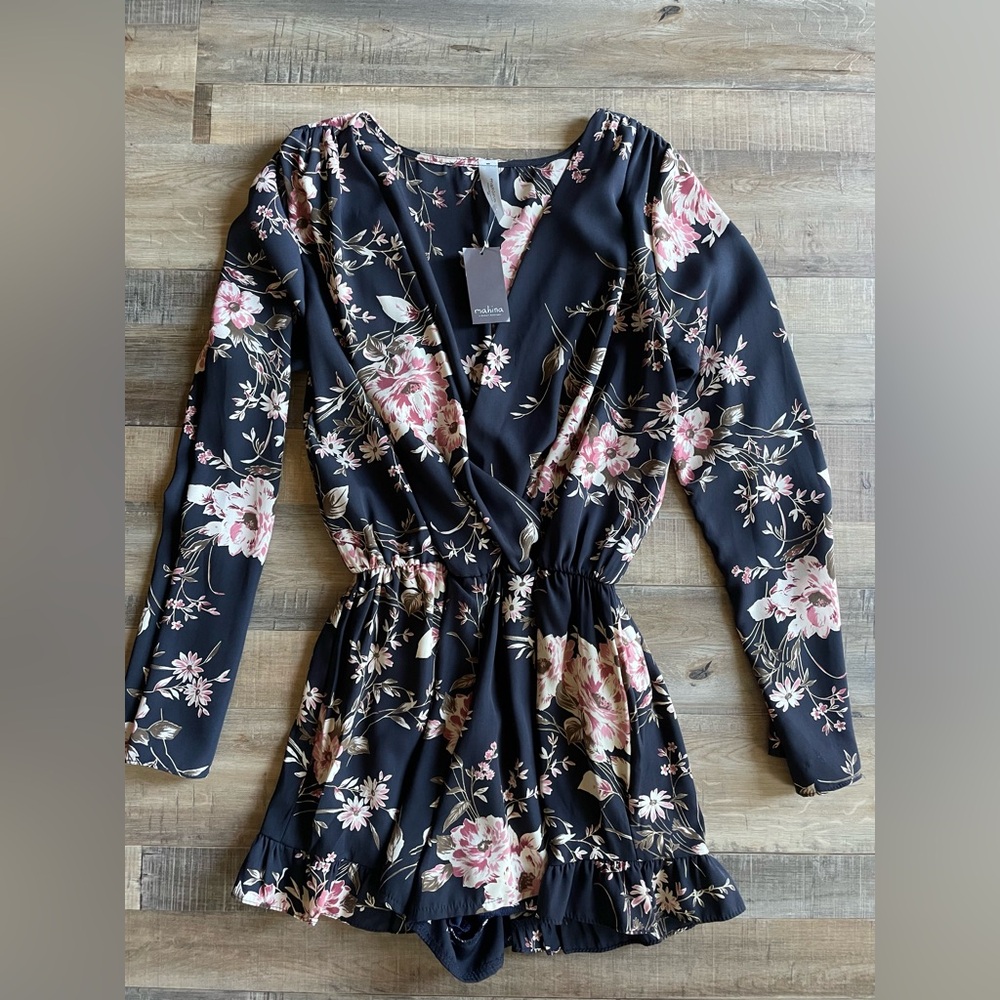 Mahina Black Floral Jumpsuit